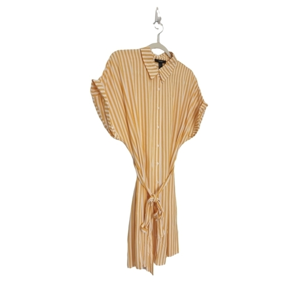 NWOT Forever 21 Button Front Striped Shirt Dress. - Picture 3 of 9